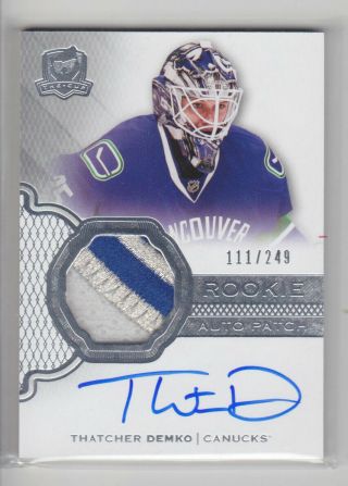 Thatcher Demko 2016 - 17 Ud The Cup Rookie Patch Auto D 111/249 Rpa Rc Vancouver