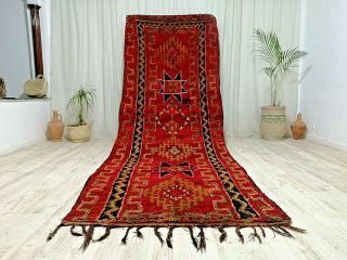 Moroccan Antique Handmade Runner Carpet 4 