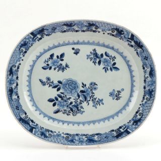 Large Chinese Export Blue & White Porcelain Plate.  18th Century?
