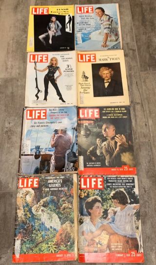 (8) Vintage Life Magazines 50 