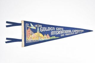 Vintage 1939 Golden Gate International Exposition San Francisco Bay 15 " Pennant