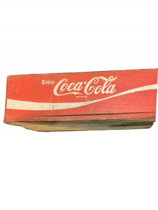Vintage 1972 Coca - Cola Wooden Crate Red 1972 Chattanooga Coke5