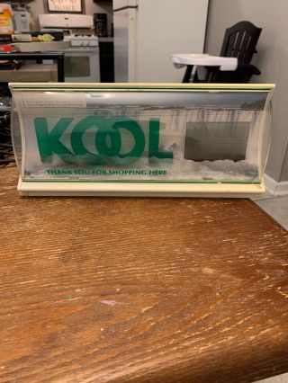 Vintage Kool Cigarette Digital Clock Cash Register Topper Light Up Sign