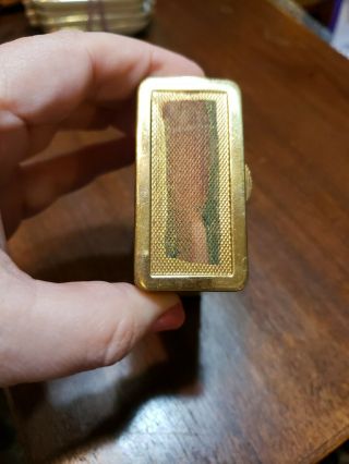 Vintage PRINCESS GARDNER Cigarette Pop - Top Hinged Case,  Beige Leather With Gold 3