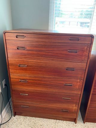 Danish Teak Mid Century Modern Six Drawer Dresser,  Mcm,  Rosewood