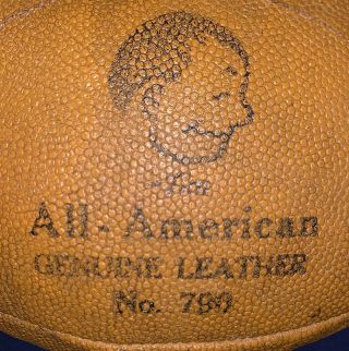 Antique Circa 1910 Blunt Ended All American Brand Melon Football Early Vintage 2