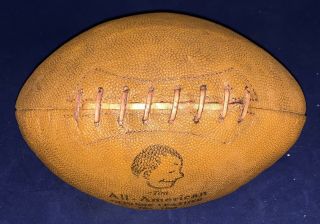 Antique Circa 1910 Blunt Ended All American Brand Melon Football Early Vintage 3
