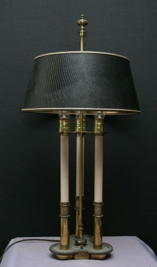 Stunning French Art Deco Bouillotte Lamp Made Of Gilded Bronze Circa 1930s