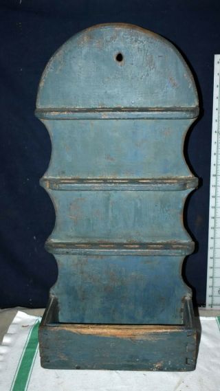 Early Rare Antique Folk Art Wood Carved Spoon Rack Holder – Paint
