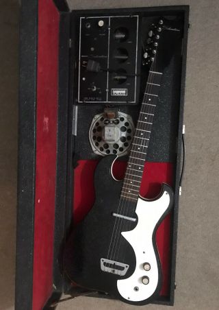 1960s Silvertone 1448 Amp In Case Black Sparkle Finish Vintage Electric Guitar