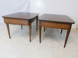 PAIR c1969 Mid Century Modern AMERICAN of Martinsville Side Surfboard End Tables 3
