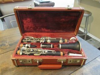 Vintage Schreiber Sohne Clarinet W/ Case Germany As Found