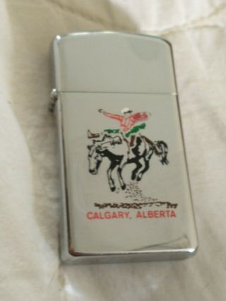 Vintage Calgary Alberta Canada Mini Zippo Lighter