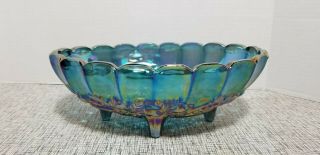 Vintage Oval Deep Purple Carnival Glass Grape Design Serving Dish Candy Bowl