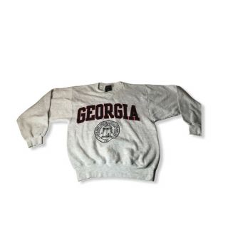 Vintage University Of Georgia Bulldogs Sweatshirt Men Small 80s 90s Usa