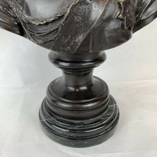Vintage Bronze Bust Of The Duke Of Wellington On Marble Base 37cm High 3