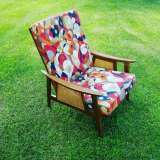 Mid Century Danish Modern Lounge Chair Teak Wood -.