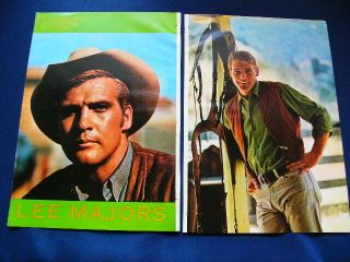 1960s Lee Majors Japan Vintage 8 Clippings The Big Valley Very Rare