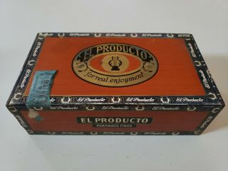Antique Vintage Advertising El Producto Cigar Box W Tax Stamp