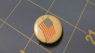 1896 “american Flag " Tobacco Tag Pinback Button - Whitehead & Hoag (newark,  Nj)