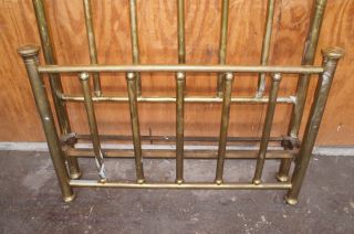 Antique Brass Headboard & Footboard Victorian Style Bed Aged Patina Full Size 3