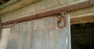 000 Awesome Antique Metal Sliding Rolling Barn Door Rail 100 Years Old Reclaimed 2