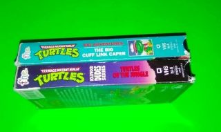 2 Vintage 1992 TMNT VHS Cuff Link Caper/Turtles of the Jungle 3