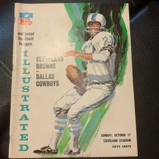 1964 Illustrated Cleveland Browns Dallas Cowboys Nfl Football Program Oct 4 Vtg