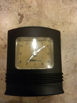 Vintage Timex Indiglo Compact Travel Analog Alarm Clock W/ Night Light