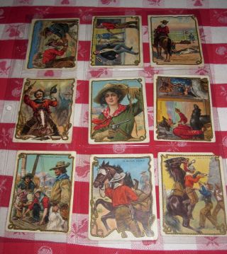 9 Cowboy Series Hassan Cigarette Cards Queen Of The Ranch Tender Foot Dancing