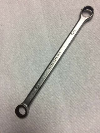 Vintage P&c Tools Off Set Box End Wrench 2518 - 9/16 " X 1/2 Usa