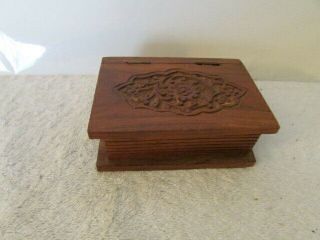 Vintage Wooden Book Jewelry Box