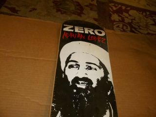 Osama Bin Laden Adrian Lopez Zero Skateboard Deck Nos In Shrink Wrap