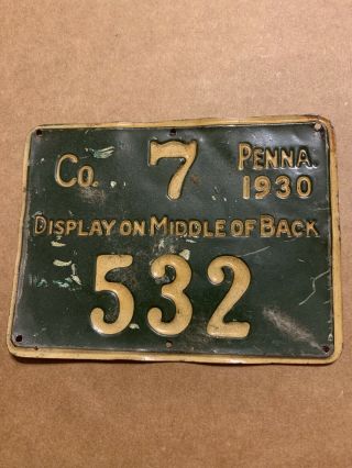 1930 Pennsylvania Tin Hunting License Co.  7