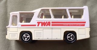Vintage Majorette 262 Minibus Twa Trans World Airlines Made In France