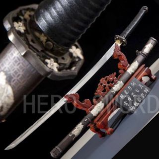 Japanese Tachi Sword 1095 High Carbon Steel Very Sharp Blade Full Tang Handmade