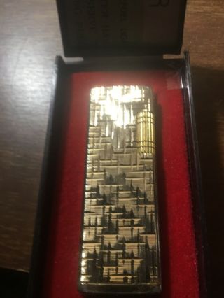 Vintage 14k Gold Plated Cigarette Or Cigar Lighter Rollagas Nesor Made In Korea