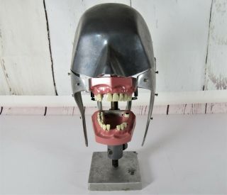 Rare Antique Aluminum Columbia Phantom Dental Manikin Vintage Gothic Metal Head