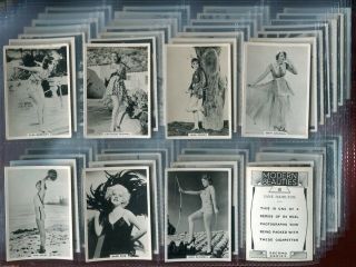 Tobacco Card Set,  Bat,  Modern Beauties,  Photos,  Beauty,  Risque,  Medium 2nd Series,  1938