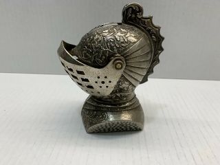 VINTAGE TABLE TOP KNIGHT’S HELMET OR KNIGHT HEAD CIGARETTE LIGHTER MADE IN JAPAN 2