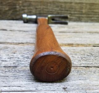 Vintage Collins Straight Claw Hammer w/ Wood Handle - Carpenter Handyman Hammer 3