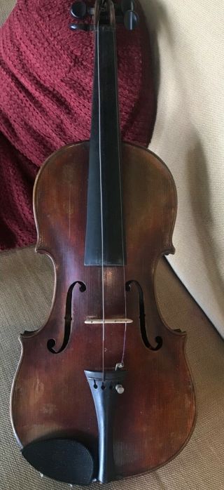 Old Antique Vintage Violin Labeled Carlo Testore And Bausch Bow
