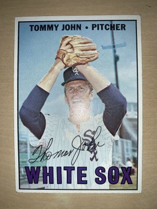 1967 Topps Tommy John Chicago White Sox 609 Baseball Card.  Read.