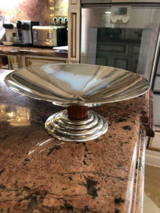An Early 20th Century French Art Deco 950 Standard Silver And Bakelite Tazza,  Pa
