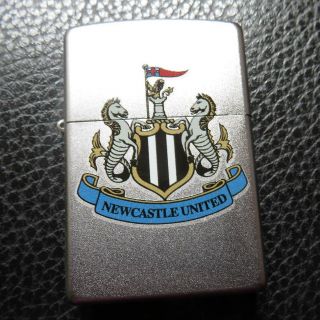 Newcastle United Logo Brushed Chrome Zippo Lighter E 12 Never Lit