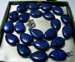 Gorgeous Vintage Style Real Lapis Lazuli Stone Large BEAD 17.  75 