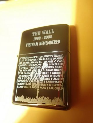 Vintage Zippo Lighter The Wall Vietnam Remembered 1982 - 02 Unfired