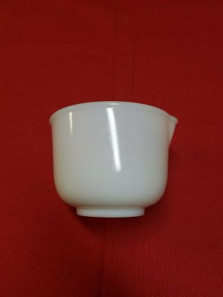 Vintage Glasbake Sunbeam White Milk Glass Mixing Bowl With Pour Spout