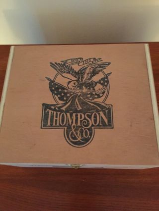 Thompson & Co.  Wood Cigar Box