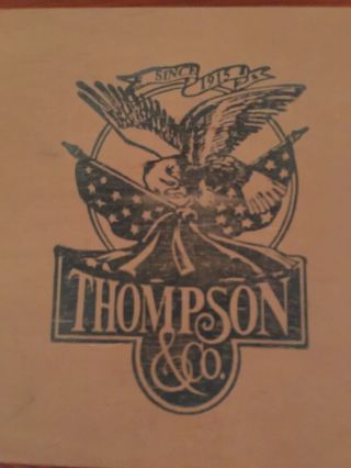 THOMPSON & CO.  WOOD CIGAR BOX 2
